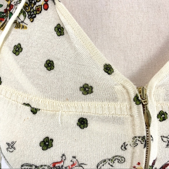 Anthropologie- MOTH Cream Print Crop Hoodie XS - Picture 4 of 13